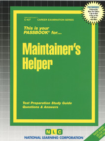 Maintainer's Helper - 9780837304373 by National Learning Corporation, 9780837304373