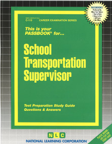 School Transportation Supervisor - 9780837301136 by National Learning Corporation, 9780837301136