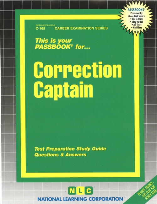 Correction Captain - 9780837301655 by National Learning Corporation, 9780837301655