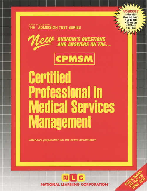 Certified Professional in Medical Services Management - 9780837358406 by National Learning Corporation, 9780837358406