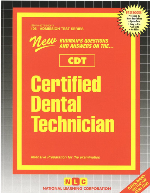 Certified Dental Technician (CDT) - 9780837358062 by National Learning Corporation, 9780837358062
