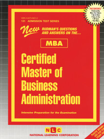 Certified Master Of Business Administration (MBA) - 9780837358314 by National Learning Corporation, 9780837358314