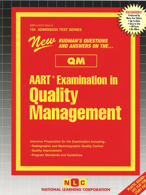 ARRT Examination In Quality Management (QM) - 9780837358246 by National Learning Corporation, 9780837358246