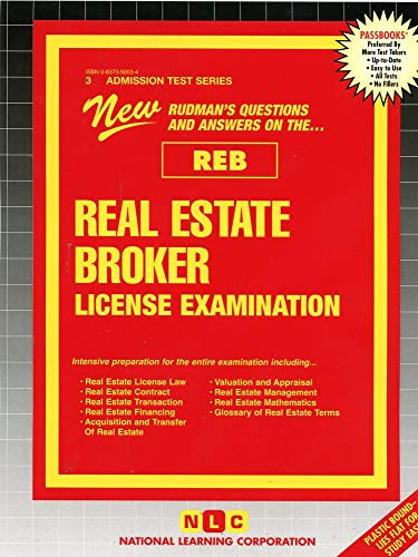 Real Estate Broker (REB) - 9780837350035 by National Learning Corporation