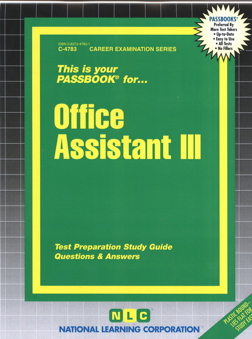 Office Assistant III - 9780837347837 by National Learning Corporation, 9780837347837