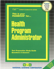 Health Program Administrator - 9780837336015 by National Learning Corporation, 9780837336015
