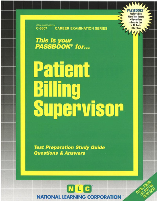 Patient Billing Supervisor - 9780837336077 by National Learning Corporation, 9780837336077
