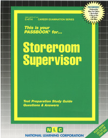 Storeroom Supervisor - 9780837347141 by National Learning Corporation, 9780837347141