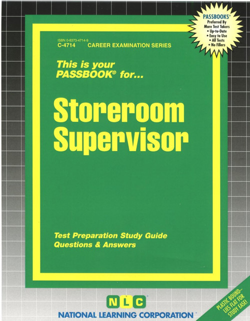 Storeroom Supervisor - 9780837347141 by National Learning Corporation, 9780837347141