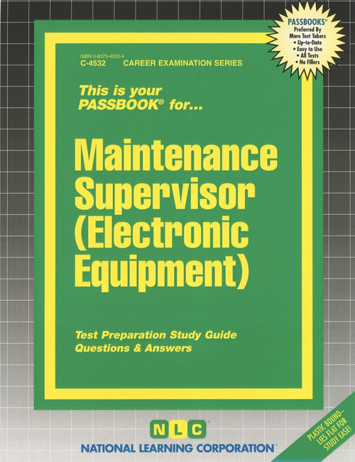Maintenance Supervisor (Electronic Equipment) - 9780837345321 by National Learning Corporation, 9780837345321