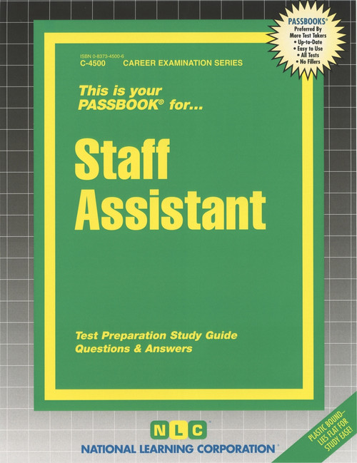 Staff Assistant - 9780837345000 by National Learning Corporation, 9780837345000