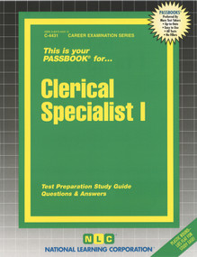 Clerical Specialist I - 9780837344317 by National Learning Corporation, 9780837344317