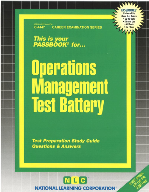Operations Management Test Battery - 9780837344478 by National Learning Corporation, 9780837344478