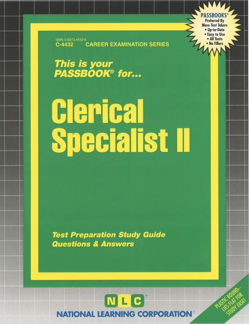 Clerical Specialist II - 9780837344324 by National Learning Corporation, 9780837344324