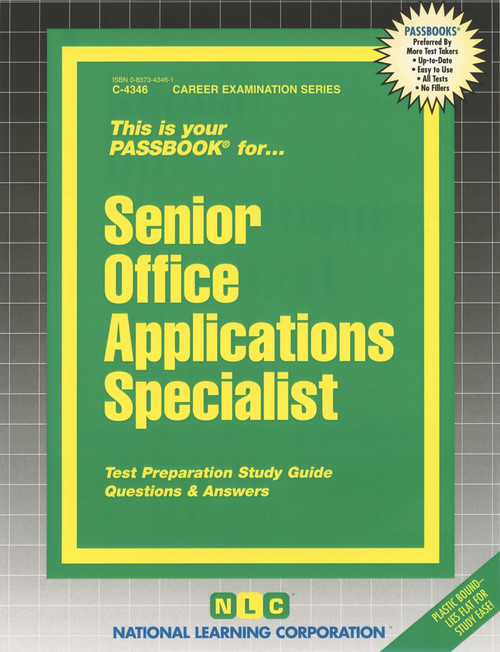 Senior Office Applications Specialist - 9780837343464 by National Learning Corporation, 9780837343464
