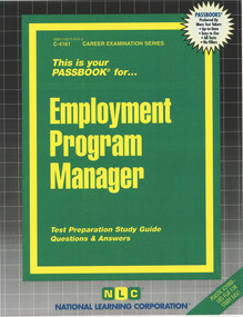 Employment Program Manager - 9780837341613 by National Learning Corporation, 9780837341613