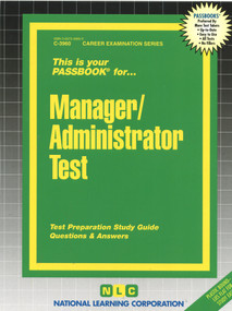 Manager/Administrator Test - 9780837339603 by National Learning Corporation, 9780837339603