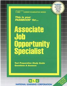 Associate Job Opportunity Specialist - 9780837339832 by National Learning Corporation, 9780837339832