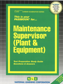 Maintenance Supervisor (Plant & Equipment) - 9780837337876 by National Learning Corporation, 9780837337876