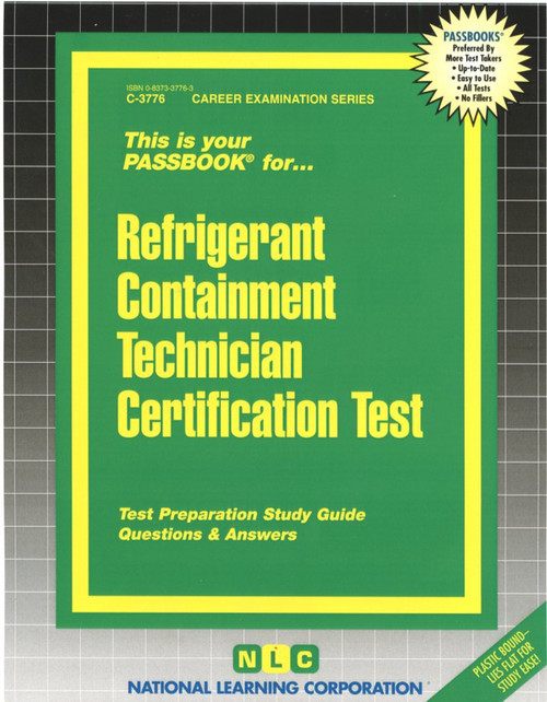 Refrigerant Containment Technician Certification Test - 9780837337760 by National Learning Corporation, 9780837337760