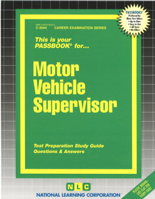 Motor Vehicle Supervisor - 9780837335445 by National Learning Corporation, 9780837335445