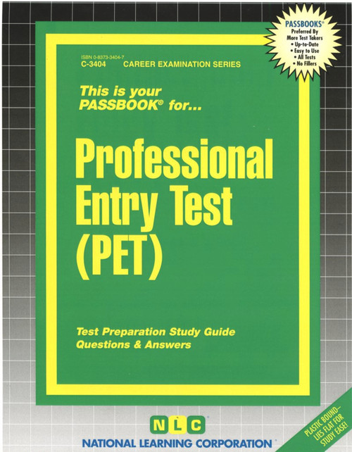 Professional Entry Test (PET) - 9780837334042 by National Learning Corporation, 9780837334042
