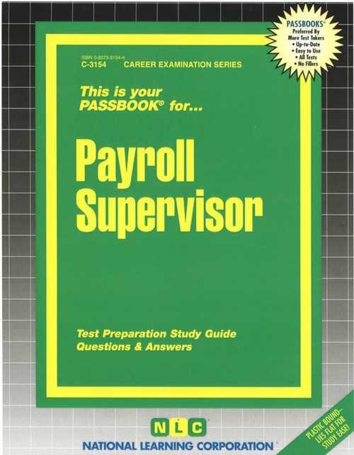 Payroll Supervisor - 9780837331546 by National Learning Corporation, 9780837331546