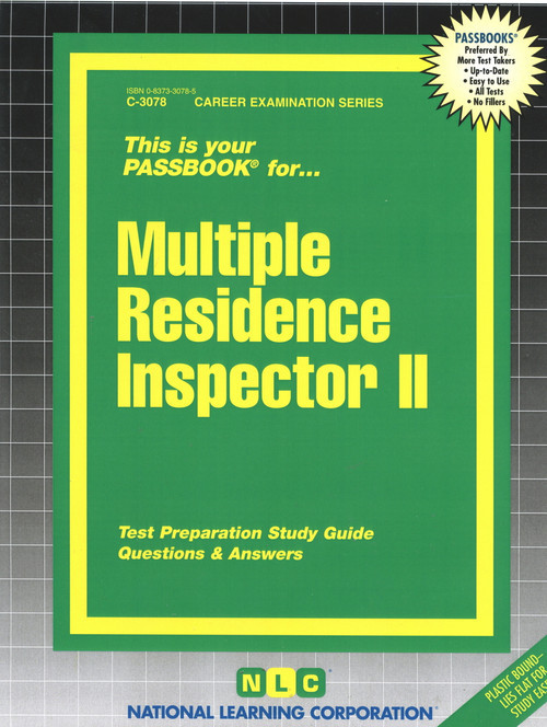 Multiple Residence Inspector I - 9780837330785 by National Learning Corporation, 9780837330785
