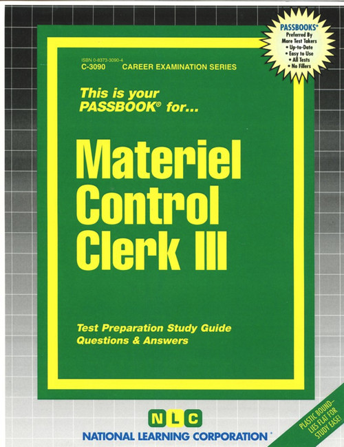 Materiel Control Clerk III - 9780837330907 by National Learning Corporation, 9780837330907
