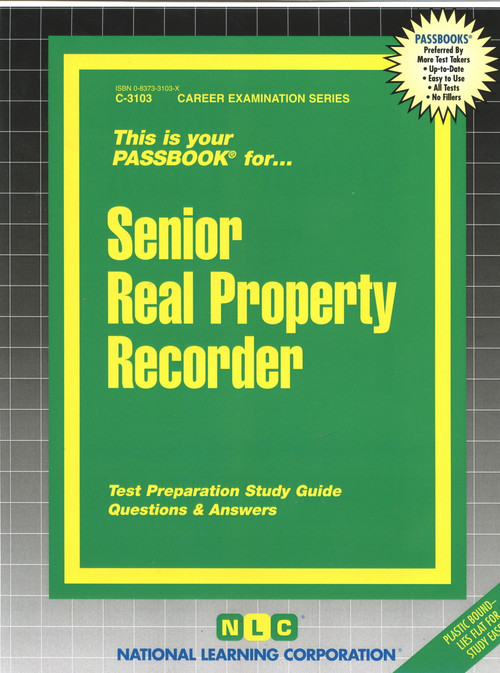 Senior Real Property Recorder - 9780837331034 by National Learning Corporation, 9780837331034