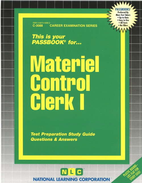 Materiel Control Clerk I - 9780837330884 by National Learning Corporation, 9780837330884