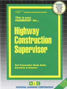 Highway Construction Supervisor - 9780837330723 by National Learning Corporation, 9780837330723