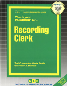 Recording Clerk - 9780837329147 by National Learning Corporation, 9780837329147