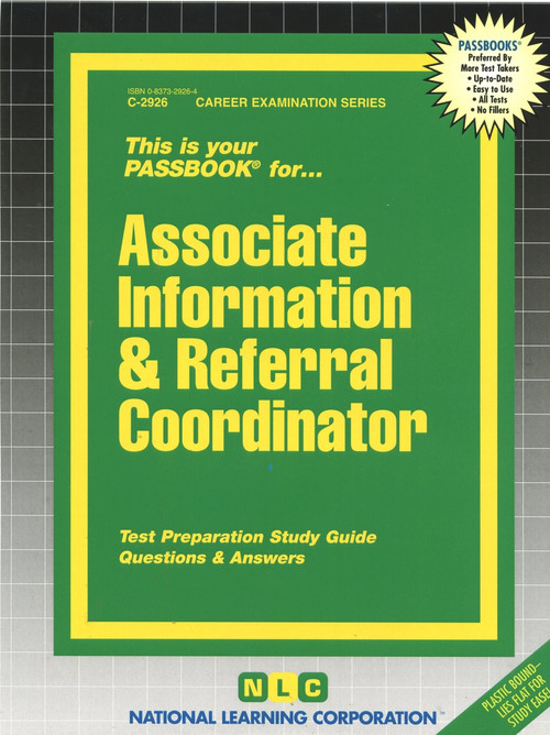 Associate Information & Referral Coordinator - 9780837329260 by National Learning Corporation, 9780837329260