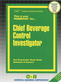 Chief Beverage Control Investigator - 9780837328256 by National Learning Corporation, 9780837328256