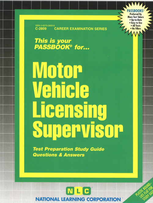 Motor Vehicle Licensing Supervisor - 9780837328096 by National Learning Corporation, 9780837328096