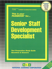 Senior Staff Development Specialist - 9780837327020 by National Learning Corporation, 9780837327020