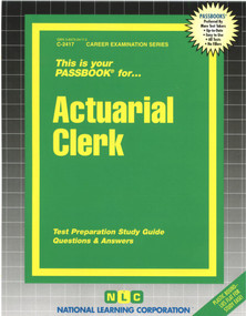 Actuarial Clerk - 9780837324173 by National Learning Corporation, 9780837324173