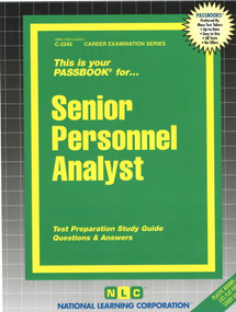 Senior Personnel Analyst - 9780837323459 by National Learning Corporation, 9780837323459