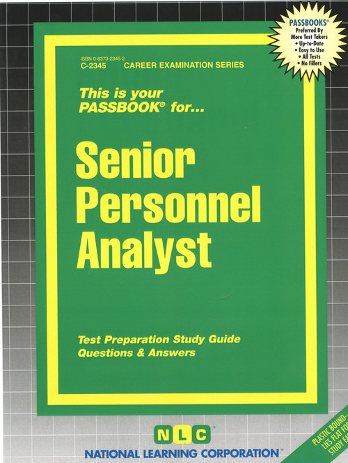 Senior Personnel Analyst - 9780837323459 by National Learning Corporation, 9780837323459
