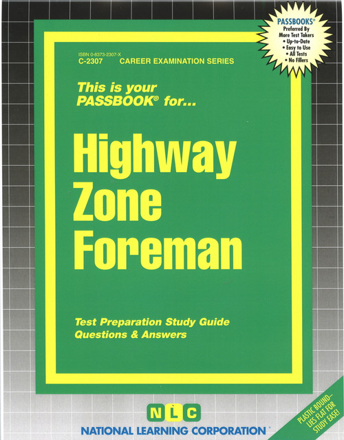 Highway Zone Foreman - 9780837323077 by National Learning Corporation, 9780837323077