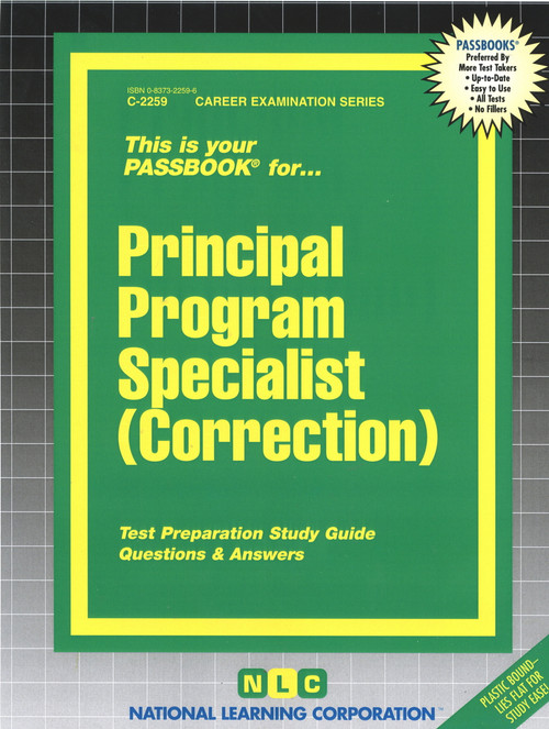 Principal Program Specialist (Correction) - 9780837322599 by National Learning Corporation, 9780837322599
