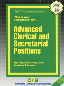Advanced Clerical and Secretarial Positions - 9780837322339 by National Learning Corporation, 9780837322339
