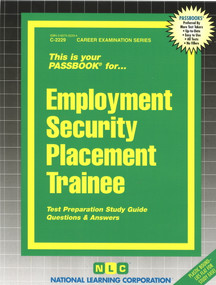 Employment Security Placement Trainee - 9780837322292 by National Learning Corporation, 9780837322292