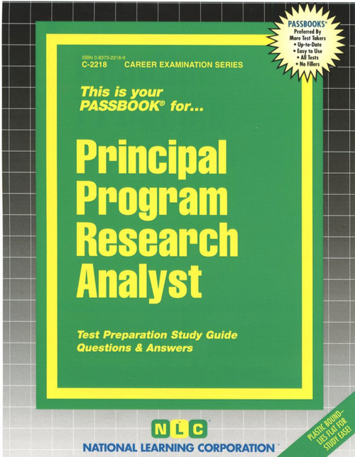 Principal Program Research Analyst - 9780837322186 by National Learning Corporation, 9780837322186
