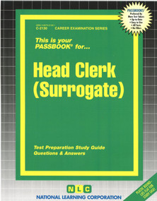 Head Clerk (Surrogate) - 9780837321301 by National Learning Corporation, 9780837321301
