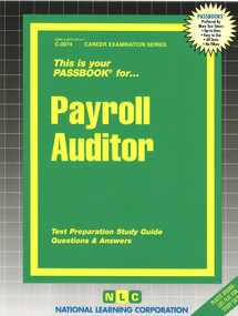 Payroll Auditor - 9780837320748 by National Learning Corporation, 9780837320748