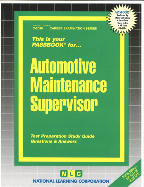 Automotive Maintenance Supervisor - 9780837320960 by National Learning Corporation, 9780837320960