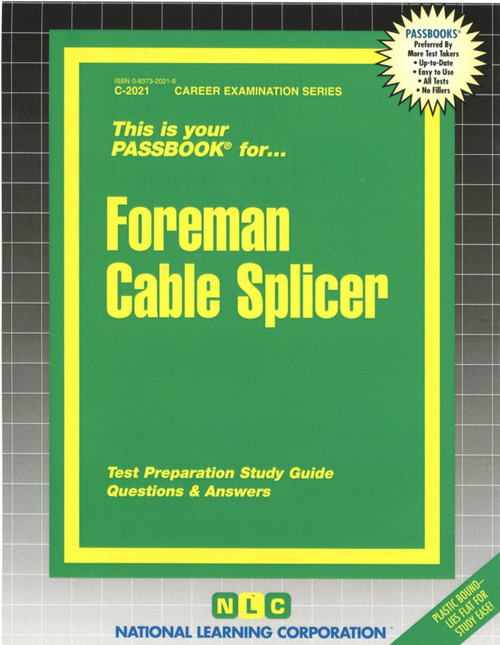 Foreman Cable Splicer - 9780837320212 by National Learning Corporation, 9780837320212