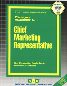 Chief Marketing Representative - 9780837320410 by National Learning Corporation, 9780837320410